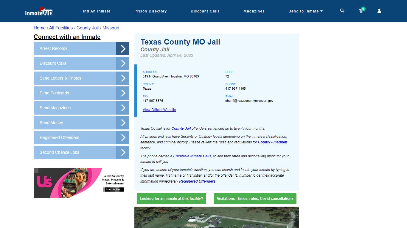 Texas County MO Jail - Inmate Locator - Houston, MO